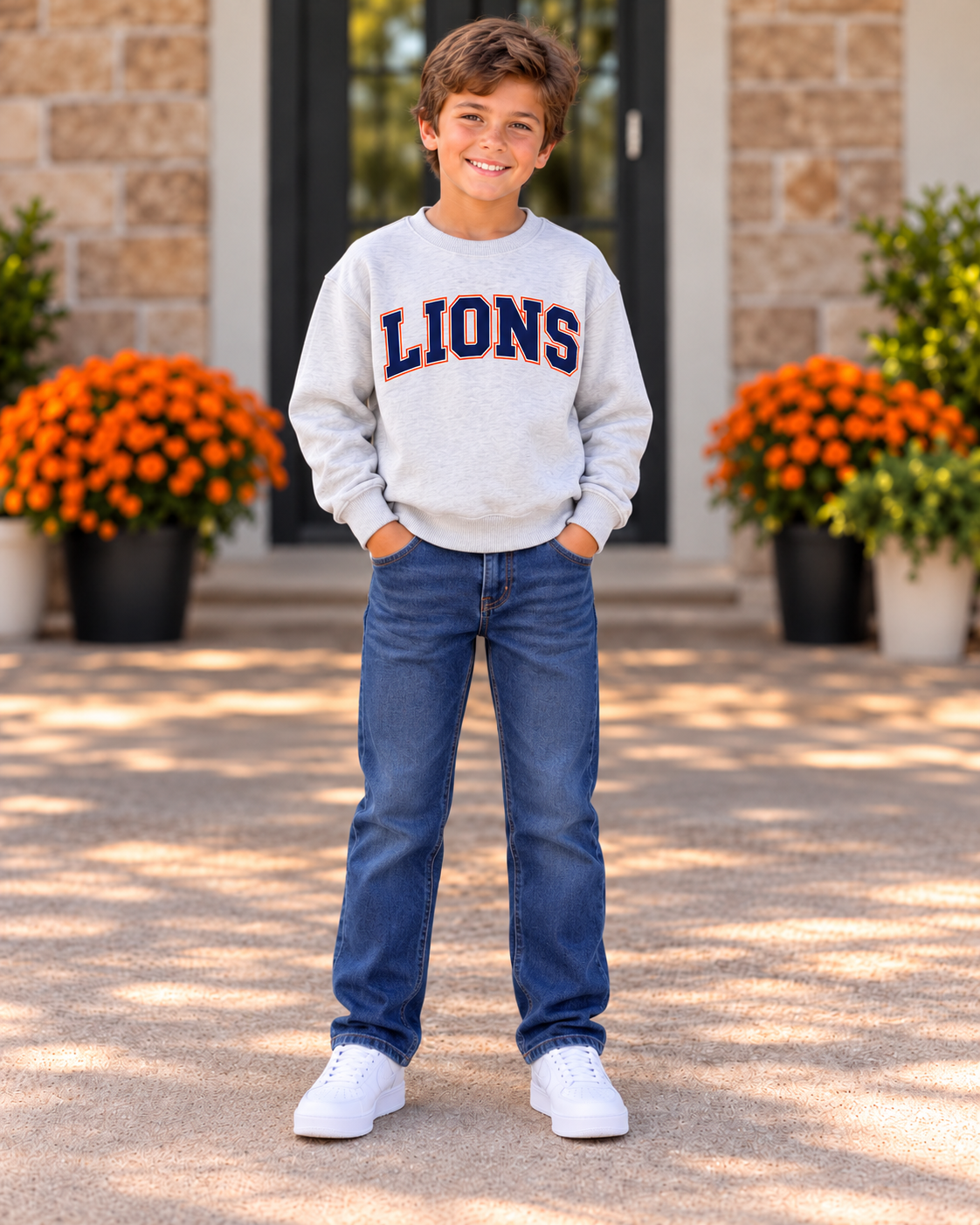 Youth Carterville Lions Varsity Crewneck Sweatshirt